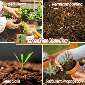 Versatile coir substrate for pots, microgreens, and raised beds.