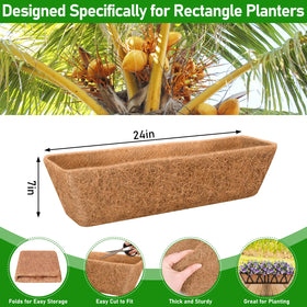 Riare rectangle coconut liner with preformed shape fits window boxes precisely.