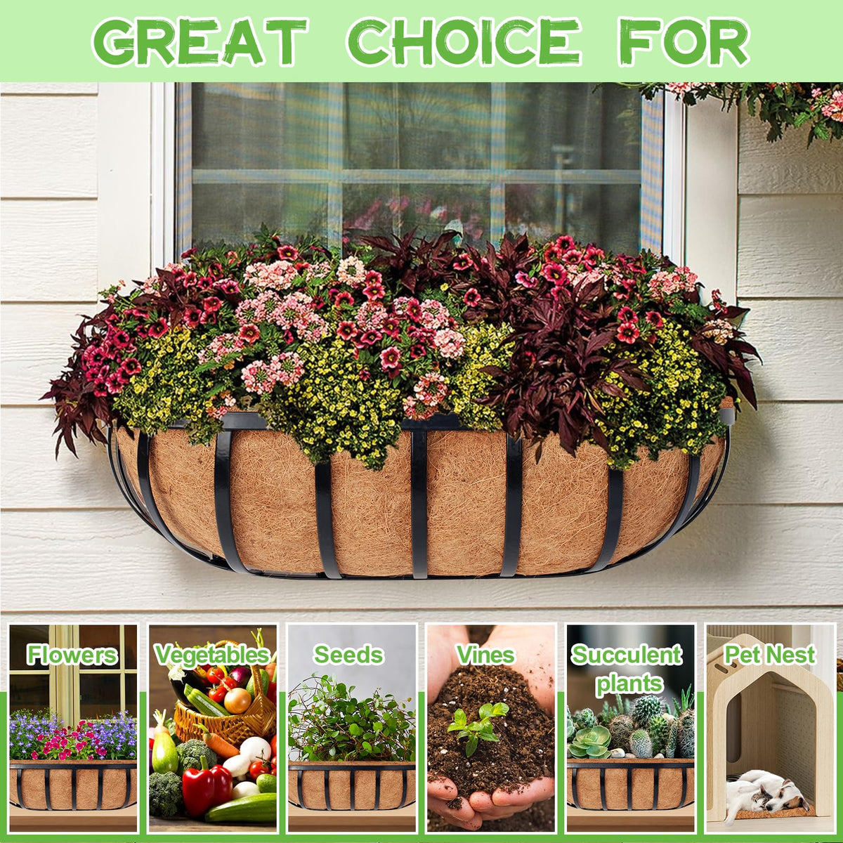 Riare renewable and compostable liner for eco-friendly gardening.