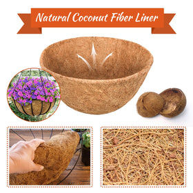 Riare round coco liner 14in basket interior view highlighting moisture control