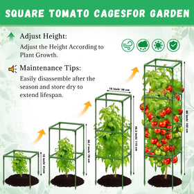Riare square tomato cage with reinforced core highlighting durability.