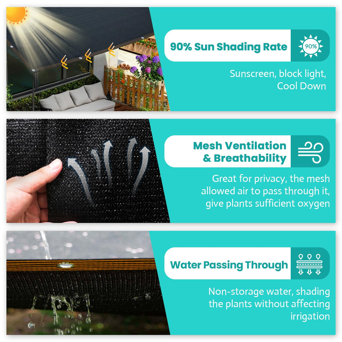 Riare breathable shade mesh provides airflow while shading plants