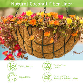 Riare thick coco liner closeup showing durable coir fibers for long-lasting pots