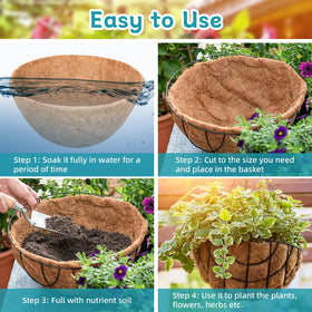 Riare thick coco liner—dense fiber promotes soil moisture and vigorous growth