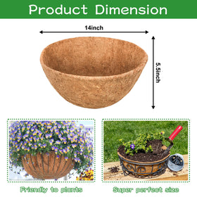 Thick coco fiber helps minimize soil loss while keeping roots moist.
