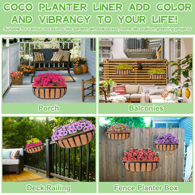 Riare thickened coco coir liner designed for long-term planter use.