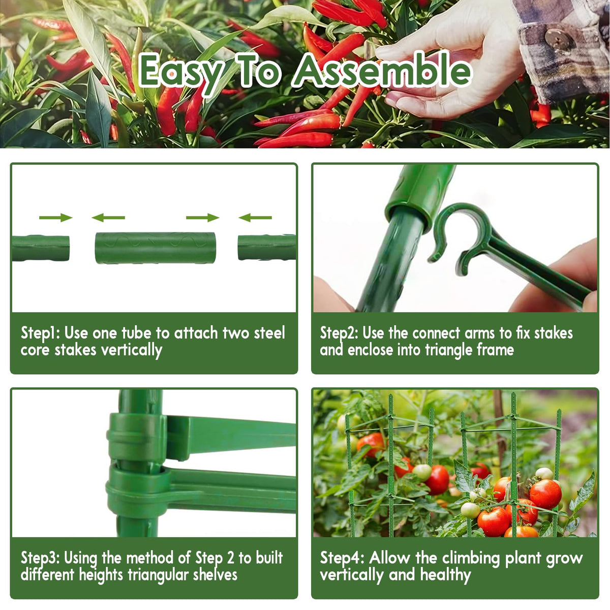 Riare plastic core stakes are pointed for easy soil placement.
