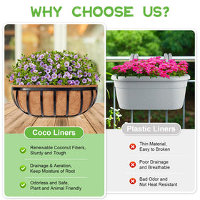 Riare versatile coco coir liner suitable for balconies, gardens, and DIY decor.