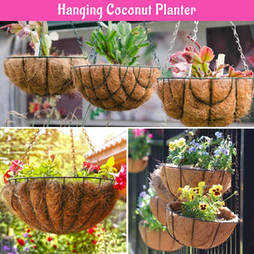 Riare 16-inch coco liner keeps soil moist in window boxes.