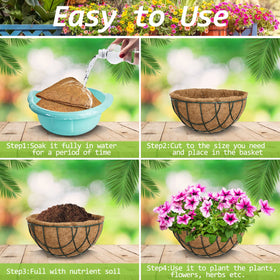 Riare water-retention-friendly liner keeps soil moist between waterings