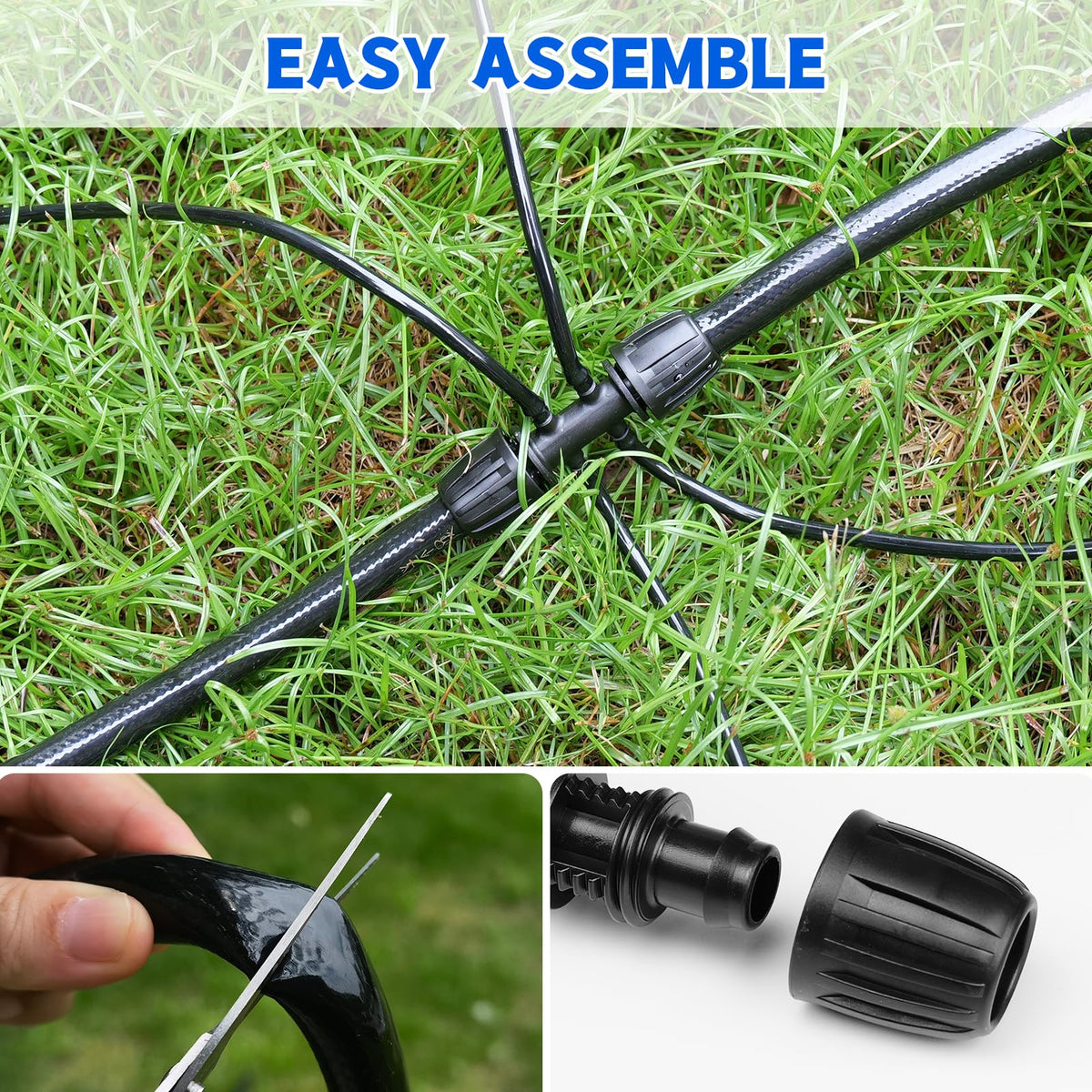 Riboud garden irrigation setup simplifies watering across yards and beds.