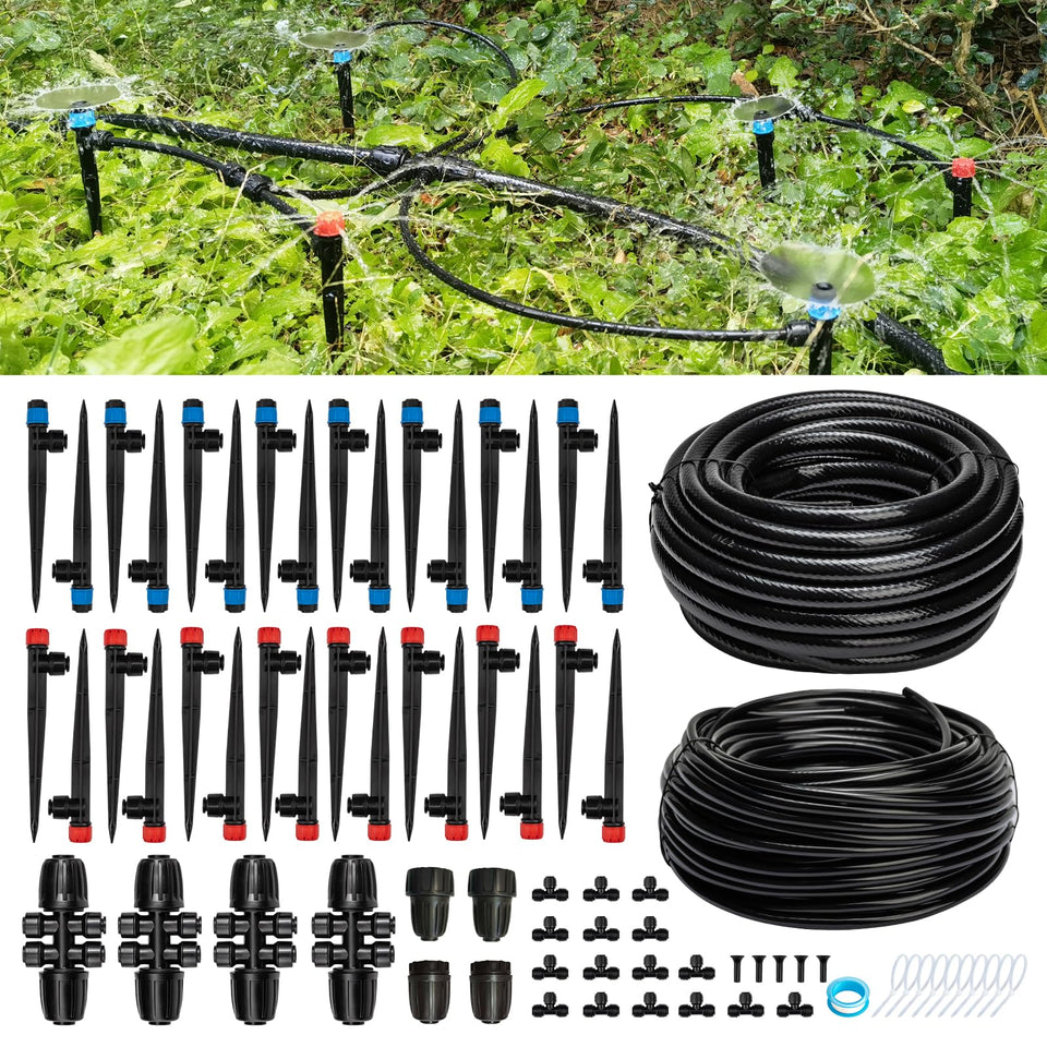 Riboud Quick-Connect 200ft kit front view for easy plug-and-play irrigation