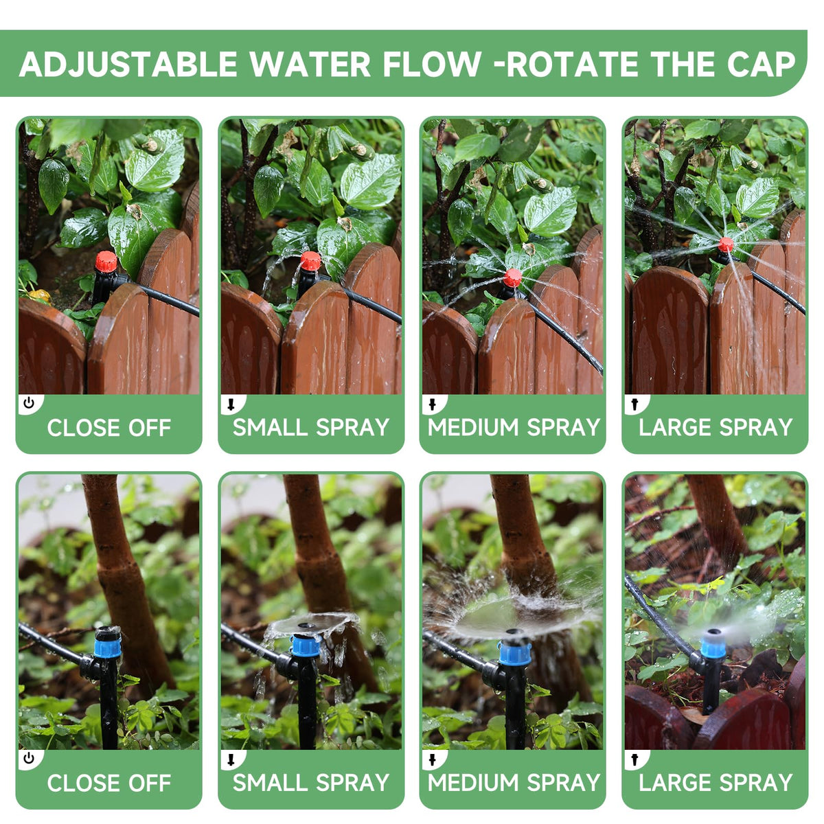 Riboud Quick-Connect garden installation in greenhouse or yard demonstrates setup flexibility