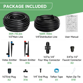 Riboud Quick-Connect main tubing 35ft section enables flexible irrigation layout