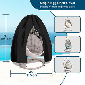 RICHIE egg chair cover UV-resistant fabric preserves color outdoors.