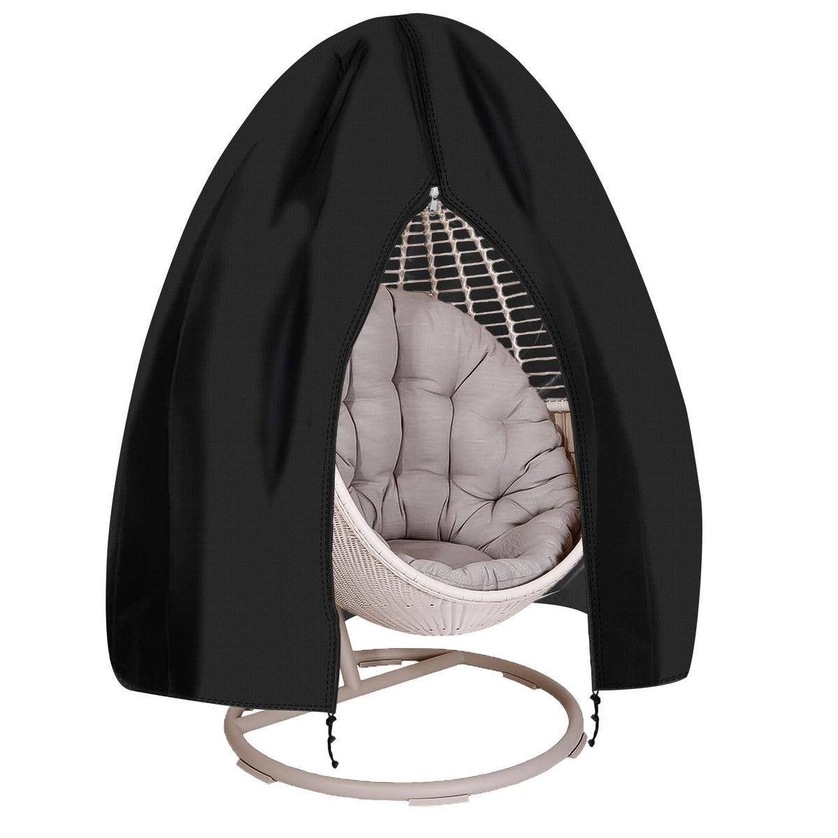 RICHIE egg chair cover waterproof protection keeps cushions dry during rain.