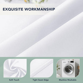 RichSets six-panel outdoor curtains covering a balcony or patio.