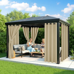 RichSets grommet-top curtains with rust-resistant hardware enable easy installation and smooth sliding