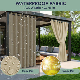 RichSets weatherproof patio curtains guard against sun and rain while preserving your view
