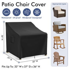 Richwon Adirondack chair cover with dual side handles for easy removal