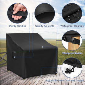Richwon Adirondack chair cover with UV protection for sun exposure