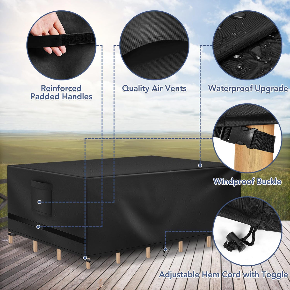 Richwon waterproof Oxford fabric with UV resistance protecting furniture