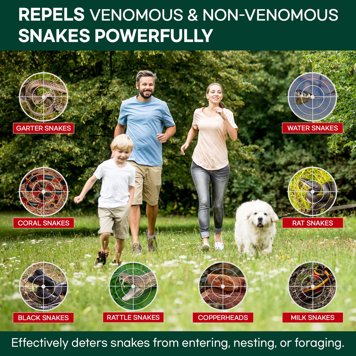 Rictex Snake Repellent Pouch placed at garden area for protection