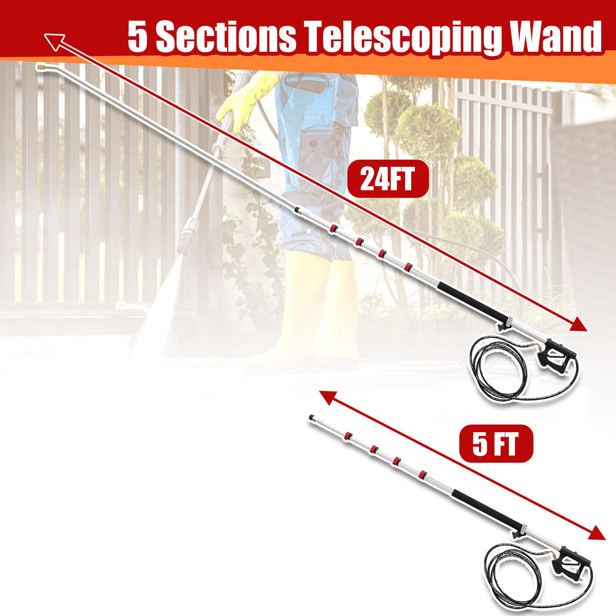 RIDGE WASHER 3-curve-wands manage angled cleaning with precision.
