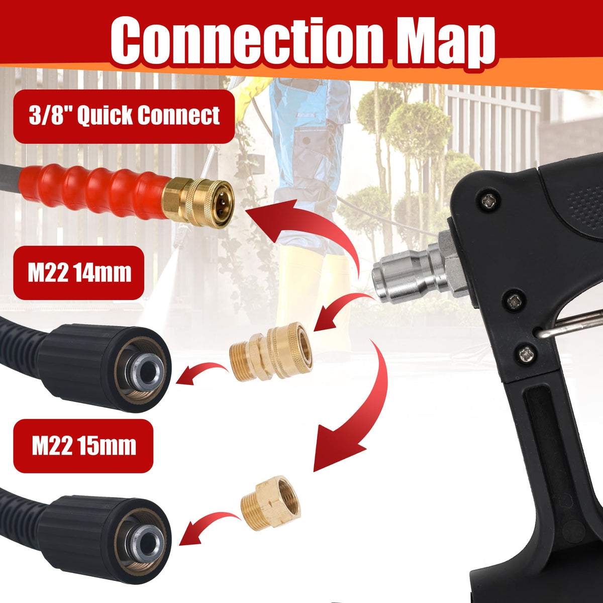 RIDGE WASHER adjustable-shoulder-strap eases fatigue during extended use.