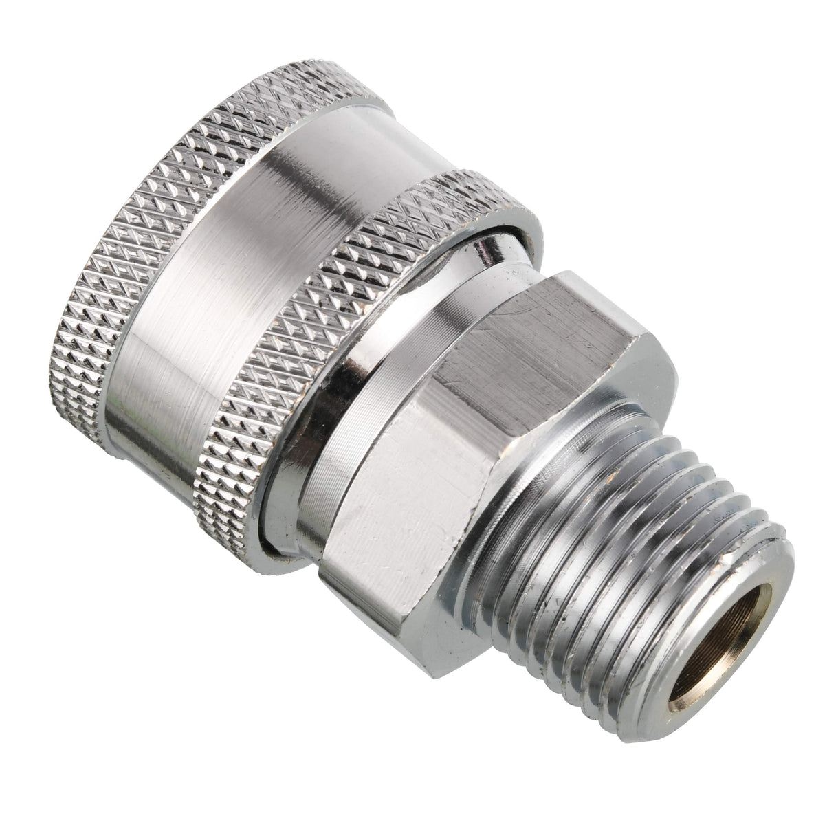 RIDGE WASHER ball-valve connection delivers a solid, secure fit for quick changes.
