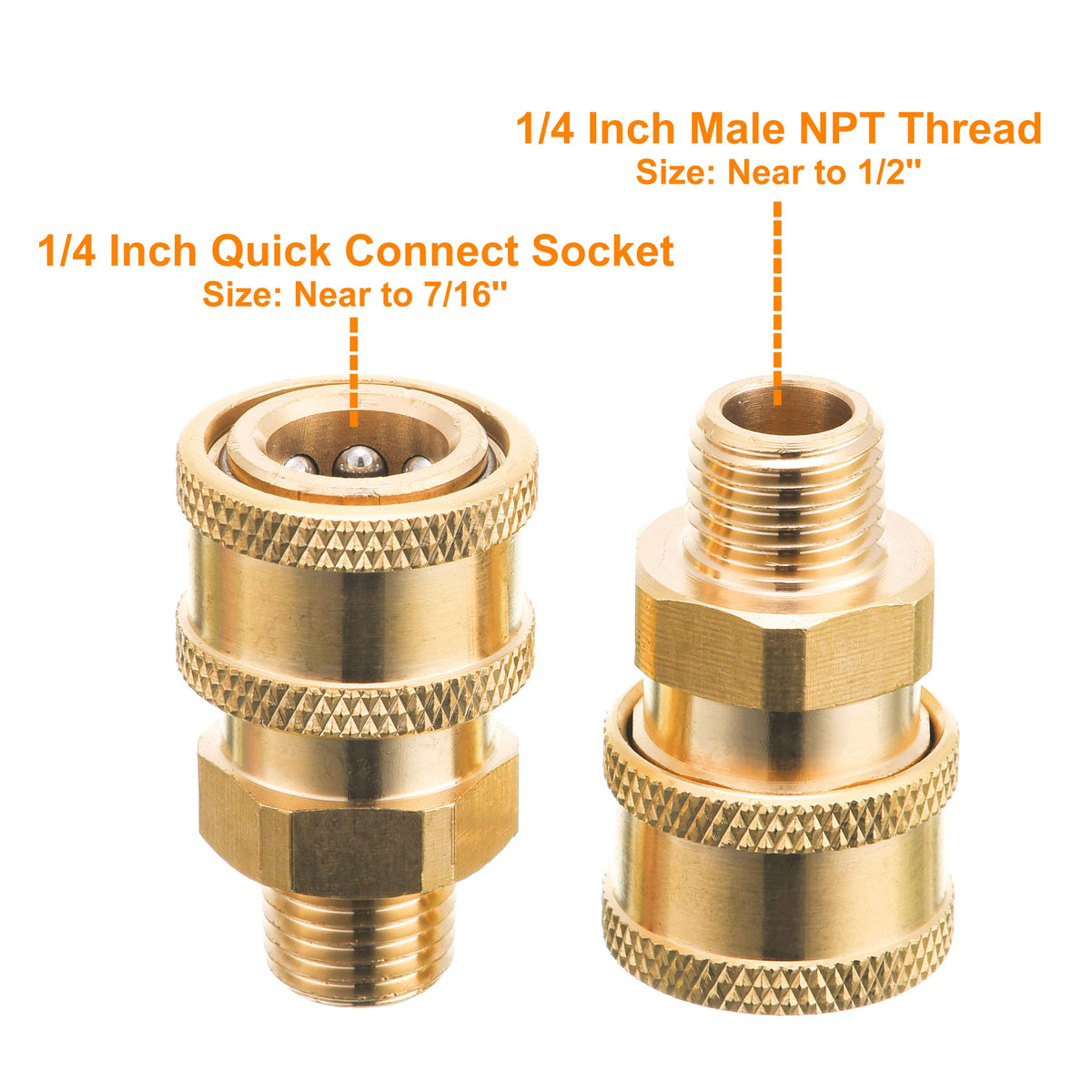 RIDGE WASHER ball-lock connection image highlights secure, leak-free nozzle exchanges.
