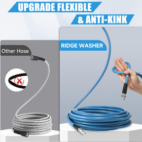 RIDGE WASHER corner nozzle clears tight bends and corners effectively