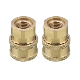 RIDGE WASHER brass coupler simplifies assembly and disassembly for quick nozzle swaps.