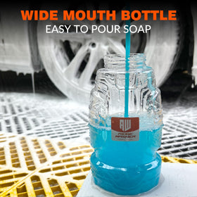 RIDGE WASHER 1 liter reservoir for extended foam cleaning sessions.