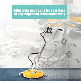 RIDGE WASHER surface cleaner with four wheels for smooth driveway and sidewalk cleaning
