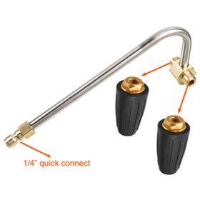RIDGE WASHER gutter cleaner supports up to 3600 PSI for tough debris