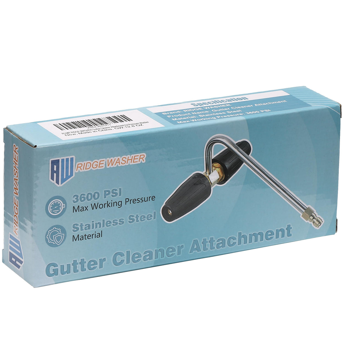 RIDGE WASHER gutter cleaner removes gutter debris with high-pressure spray