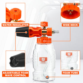 RIDGE WASHER pressure gun rated up to 3600 PSI for strong foam.