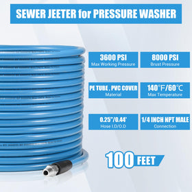 RIDGE WASHER all-in-one sewer jetter kit for versatile drainage cleaning