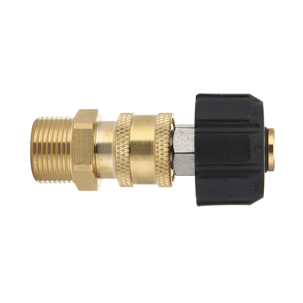 RIDGE WASHER pressure washer adapter enables high-pressure cleaning up to 5000 PSI usage.