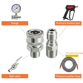 RIDGE WASHER set withstands up to 5000 PSI, enabling versatile outdoor cleaning tasks.