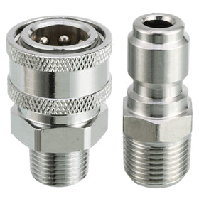 RIDGE WASHER quick-connect couplers for fast, secure hose connections up to 5000 PSI.