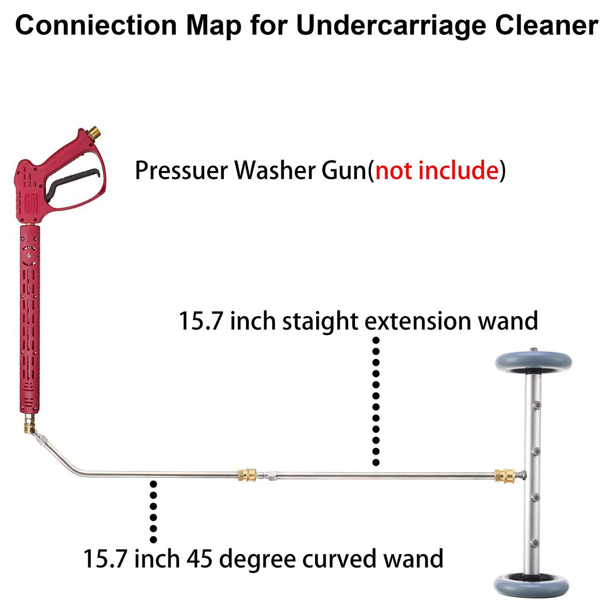 RIDGE WASHER straight extension wand extends reach for hard-to-reach spots