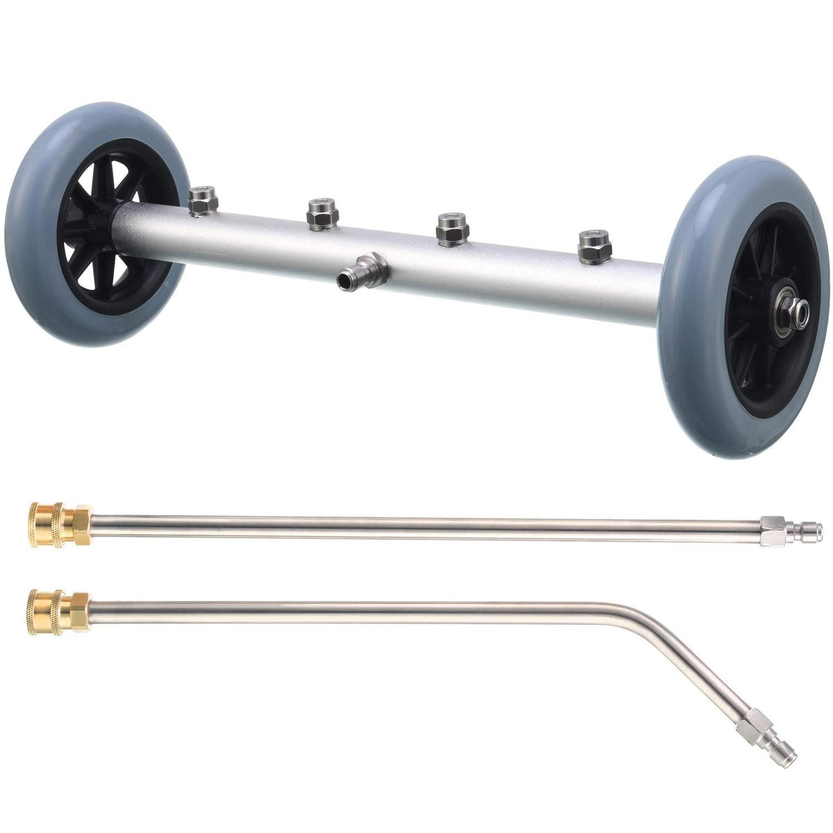 RIDGE WASHER 16-inch undercarriage cleaner in use clears road grime beneath vehicles