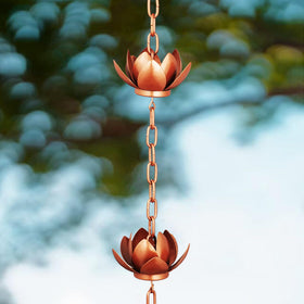 Rifachua outdoor rain chain adds garden decor with calming rain sounds