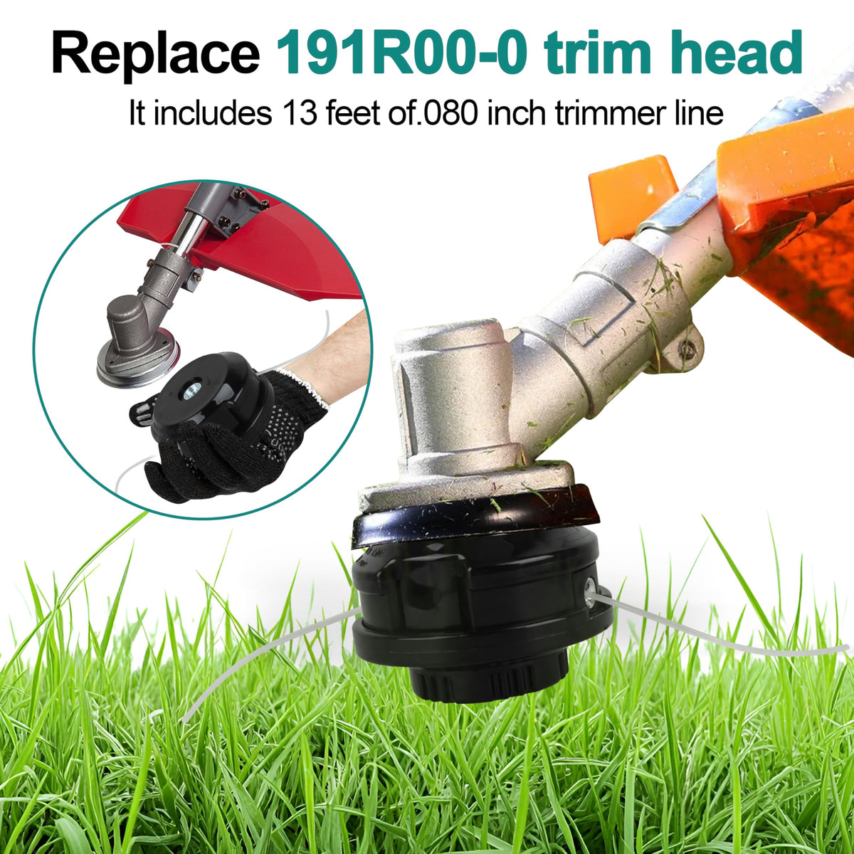 Rifatrio trimmer head threading is easy with align feed twist
