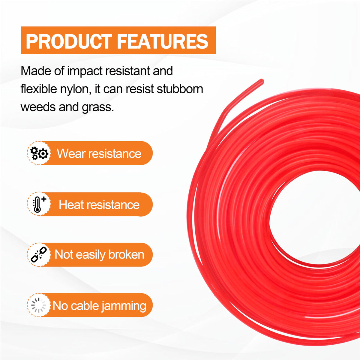 Rifatrio orange-coded spool aids quick storage and identification.