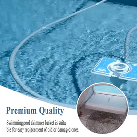 Rifatrio skimmer basket features durable UV-resistant plastic for outdoor use