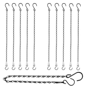 RIFNY 20-inch black hanging chain for plants, durable and weather resistant.