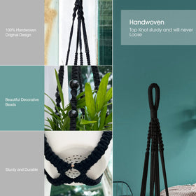 35-inch length provides versatile hanging height for indoor spaces.